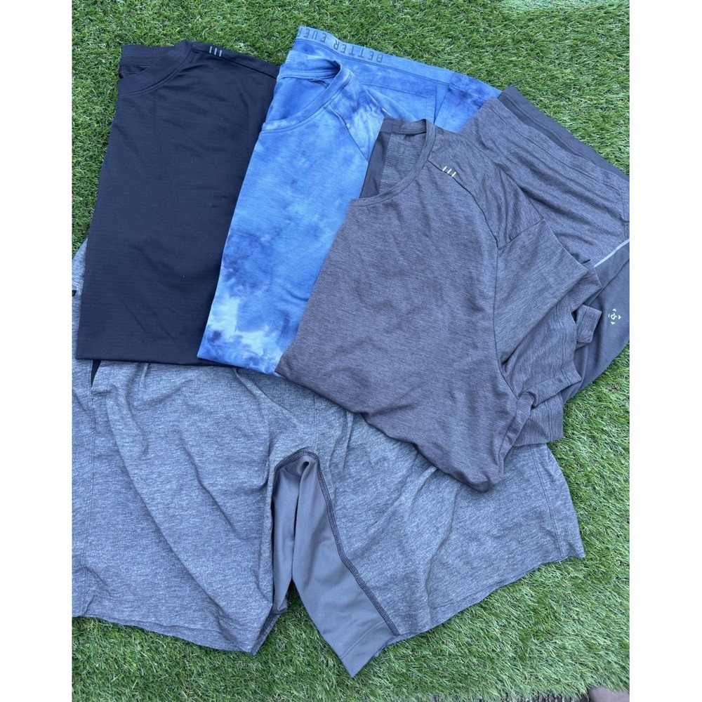 Lululemon Metal Vent Tech Mens Tee Shirt S/S Shorts LOT OF 4 Gym Athletic
